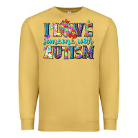Antique Gold I love someone with Autism Premium Sweatshirt - NancyCooperArtShop