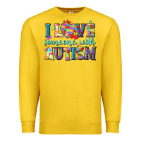 Lemon I love someone with Autism Premium Sweatshirt - NancyCooperArtShop