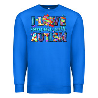 True Royal I love someone with Autism Premium Sweatshirt - NancyCooperArtShop