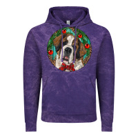 Cloud Purple Christmas St. Bernard Vintage Hoodie - RanaPortraitStore