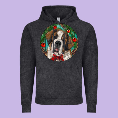 Christmas St. Bernard Vintage Hoodie Designed By Ranaportraitstore