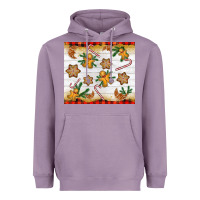 Lavender Christmas gingerbread cookies and candy cane Heavyweight Hoodie - NancyCooperArtShop