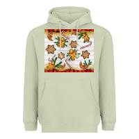 Matcha Christmas gingerbread cookies and candy cane Heavyweight Hoodie - NancyCooperArtShop