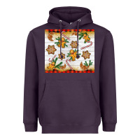 Plum Christmas gingerbread cookies and candy cane Heavyweight Hoodie - NancyCooperArtShop