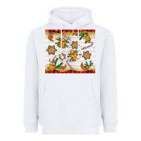 White Christmas gingerbread cookies and candy cane Heavyweight Hoodie - NancyCooperArtShop