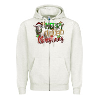 Oatmeal Heather merry cluckin christmas Zipper Hoodie - SublimationCraftShop