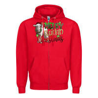 Red merry cluckin christmas Zipper Hoodie - SublimationCraftShop