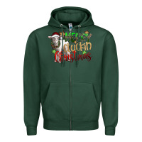 Sports Green merry cluckin christmas Zipper Hoodie - SublimationCraftShop