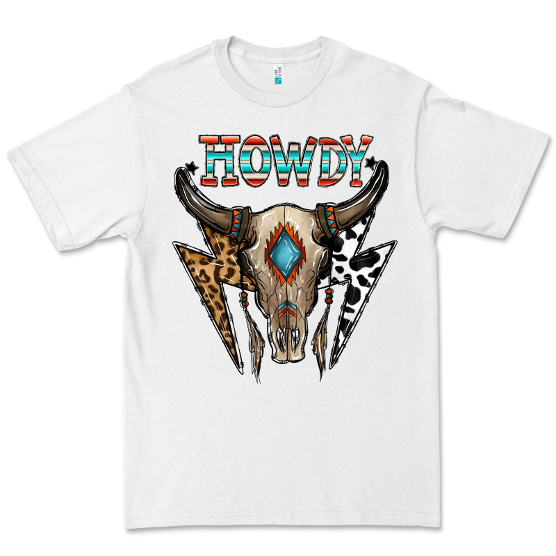 Howdy Boho Skull Premium Tee by CowhideDigitalArt | Teevron