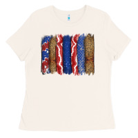 Bone 4th of July brushstroke Ladies Tee - CowGirlArtShop