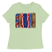 Matcha 4th of July brushstroke Ladies Tee - CowGirlArtShop