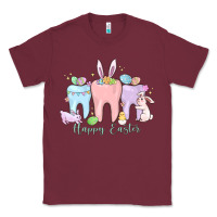 Burgundy happy easter teeth Classic Tee - MaliasSmallBusiness