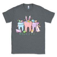 Charcoal Heather happy easter teeth Classic Tee - MaliasSmallBusiness