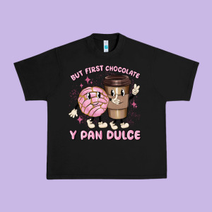 But First Chocolate Y Pan Dulce Urban Heavy Tee Designed By Maliassmallbusiness