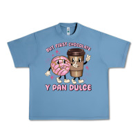 Pebble Blue but first chocolate y pan dulce Urban Heavy Tee - MaliasSmallBusiness