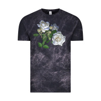 Cloud Black white dawn rose Vintage Tee - LillyAllenDesigns