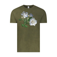 Vintage Olive white dawn rose Vintage Tee - LillyAllenDesigns