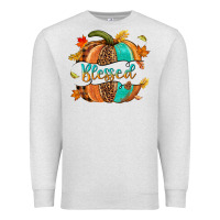 Oatmeal Heather Blessed pumpkin Premium Sweatshirt - NancyCooperArtShop