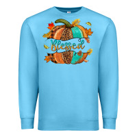 Ocean Blue Blessed pumpkin Premium Sweatshirt - NancyCooperArtShop