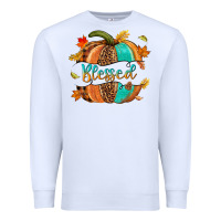 White Blessed pumpkin Premium Sweatshirt - NancyCooperArtShop