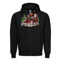 Black Merry Christmas Zipper Hoodie - SublimationCraftShop