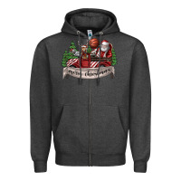 Charcoal Heather Merry Christmas Zipper Hoodie - SublimationCraftShop