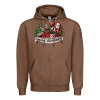 Chestnut Merry Christmas Zipper Hoodie - SublimationCraftShop