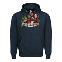 Navy Merry Christmas Zipper Hoodie - SublimationCraftShop