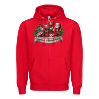 Red Merry Christmas Zipper Hoodie - SublimationCraftShop