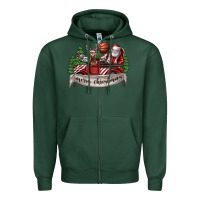 Sports Green Merry Christmas Zipper Hoodie - SublimationCraftShop
