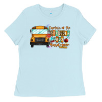 Baby Blue captain of struggle bus busdriver Ladies Tee - CowhideDigitalArt