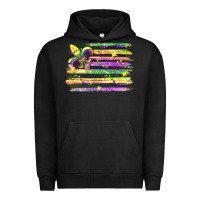 Pigment Black mardi gras flag Urban Hoodie - FaDigitalArtStudio