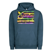 Pigment Midnight Navy mardi gras flag Urban Hoodie - FaDigitalArtStudio