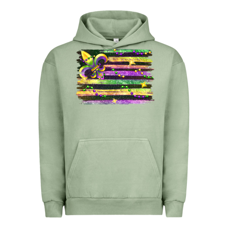 Mardi Gras Flag Urban Hoodie by FaDigitalArtStudio | Teevron