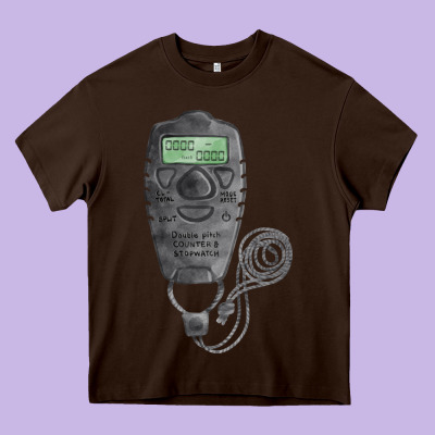 Baseball Counter And Stopwatch Fa Element Heavy Core Tee Designed By Fadigitalartstudio