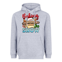 Heather Grey Baking through the snow Heavyweight Hoodie - NancyCooperArtShop