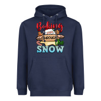 Navy Baking through the snow Heavyweight Hoodie - NancyCooperArtShop