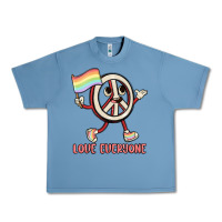 Pebble Blue love everyone Urban Heavy Tee - MaliasSmallBusiness