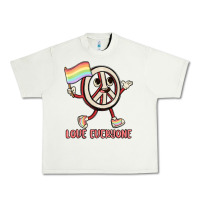 Pistachio love everyone Urban Heavy Tee - MaliasSmallBusiness