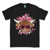 Black cow with flowers and butterflies Classic Tee - MaliasSmallBusiness