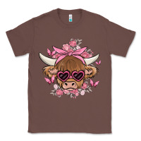 Chestnut cow with flowers and butterflies Classic Tee - MaliasSmallBusiness
