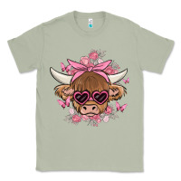 Matcha cow with flowers and butterflies Classic Tee - MaliasSmallBusiness