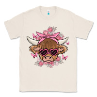 Natural cow with flowers and butterflies Classic Tee - MaliasSmallBusiness
