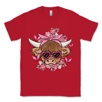 Red cow with flowers and butterflies Classic Tee - MaliasSmallBusiness