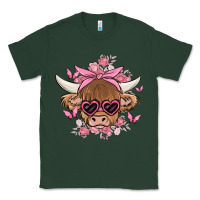 Sports Green cow with flowers and butterflies Classic Tee - MaliasSmallBusiness
