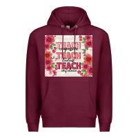 Burgundy teacher life Premium Hoodie - TumblerDesignByShophia