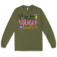 Army Green my bus full of sweet hearts Long Sleeve Tee - MaliasSmallBusiness