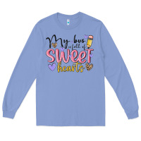 Colony Blue my bus full of sweet hearts Long Sleeve Tee - MaliasSmallBusiness