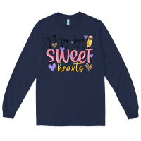 Navy my bus full of sweet hearts Long Sleeve Tee - MaliasSmallBusiness