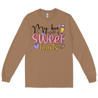 Toasted Coconut my bus full of sweet hearts Long Sleeve Tee - MaliasSmallBusiness